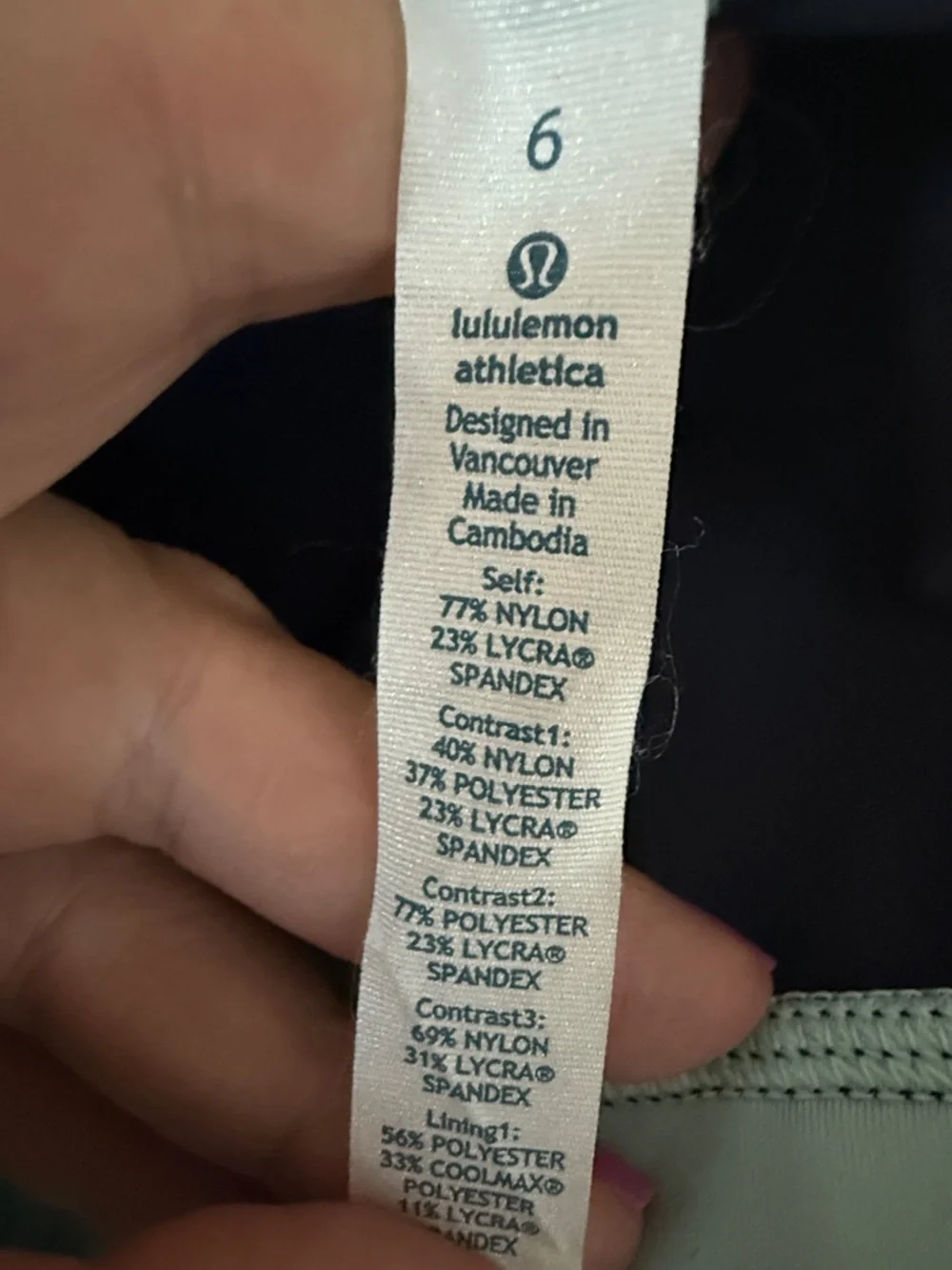 Lululemon Run A‎ Marathon Crop Blue & white stripe Leggings Low Rise size 6 Y2K